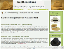 Tablet Screenshot of kopfbedeckung.org